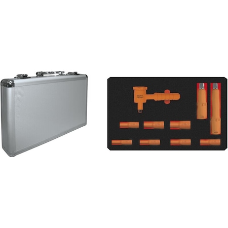 Ega Master SET OF 10 SOCKET WRENCHES 1/4" (3/16" -9/16" LONG SERIE) 1000 V 79476